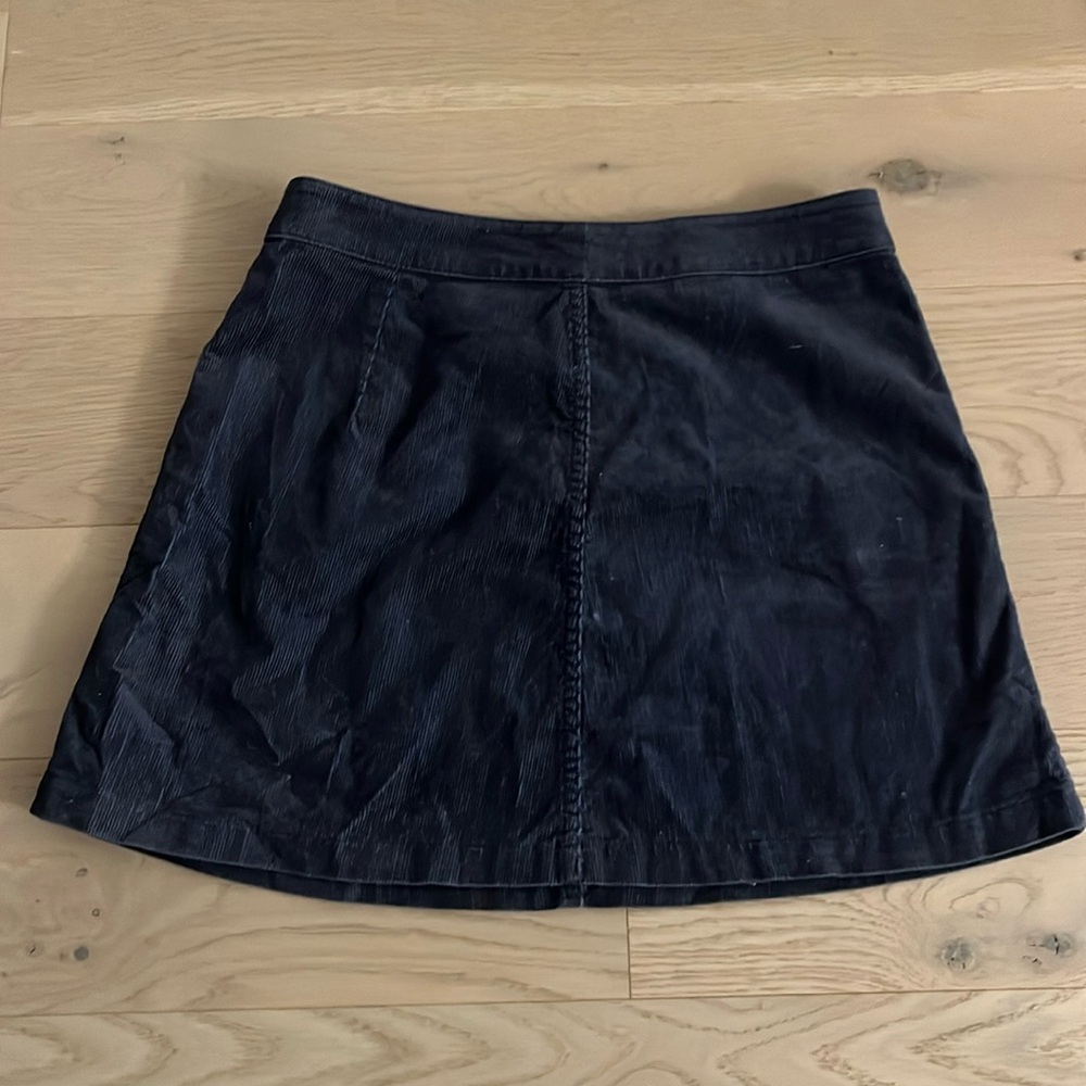 Aritzia Wilfred Free Corduroy Mini Skirt Navy Blue Size 4